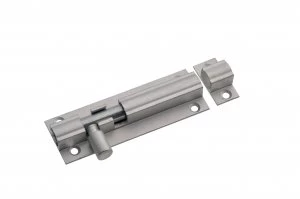 Image of Wickes Barrel Bolt - Satin Aluminium 76mm