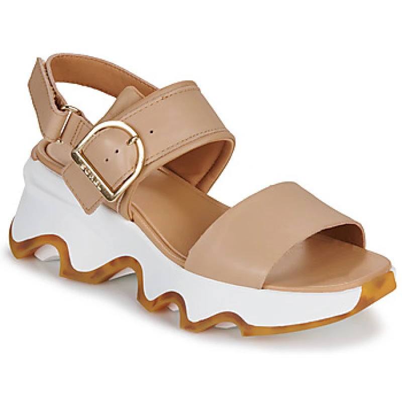 Image of Sorel KINETIC IMPACT WEDGE womens Wedge sandals in Beige