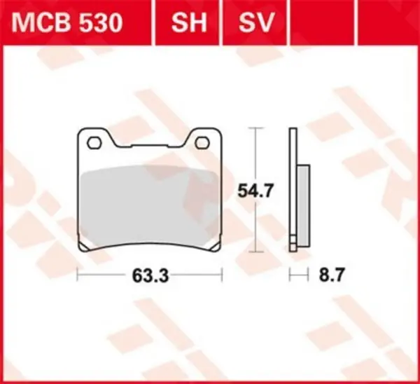 Image of TRW Sinter Street MCB530SH Brake pad set Brake Pad Set, disc brake (402)