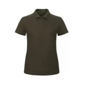 Image of B&C Womens/Ladies ID.001 Plain Short Sleeve Polo Shirt (2XL) (Brown)