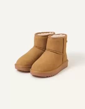 Image of Accessorize Mid Suede Boots Tan, Size: 36