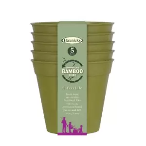 image of 5 Bamboo Pot - Sage Green (5 Pack)