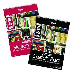 image of Tallon Artist Sketch Pad 20 Sheet A3 Pack of 6 TAL05683