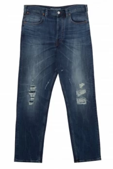 image of Mens French Connection Power Denim Nightcrawler Jeans Petrol Blue