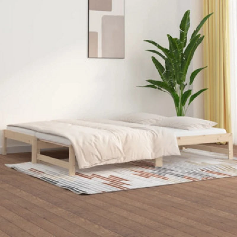 Image of VIDAXL Pull-out Day Bed without Mattress 2x(90x200) cm Solid Wood Pine vidaXL 8720287074052