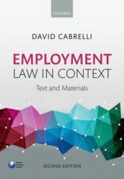 Image of Employment Law in Context by David Cabrelli Book