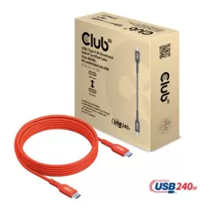 image of Club 3D 6.56ft USB2 Type-C Bi-Directional Cable