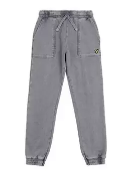 Image of Lyle & Scott Boys Acid Wash Joggers - Grey, Size 8-9 Years