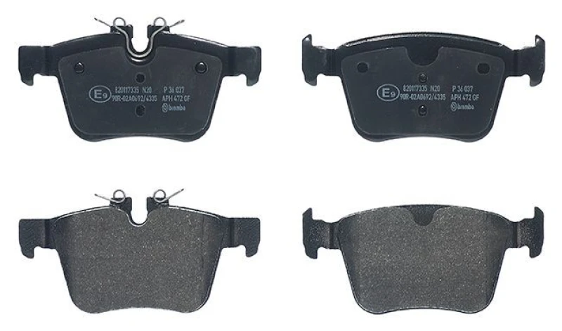 Image of BREMBO Brake pad set BREMBO P 36 037