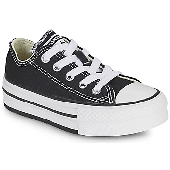 Converse Chuck Taylor All Star Eva Lift Ox Childrens Trainer, Black/White, Size 10