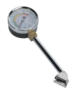 Image of Genuine SEALEY TSTPG34 Twin Connector Tyre Pressure Gauge 0-220psi