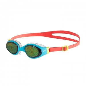 image of Speedo Holowonder Swimming Goggles Juniors - Lava Red/Tutquo