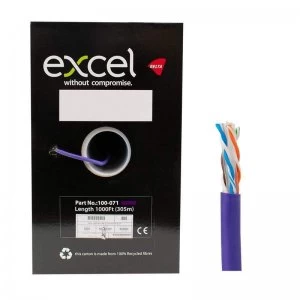 image of 305m Cat6 Uutp Solid Dca Lszh Purple