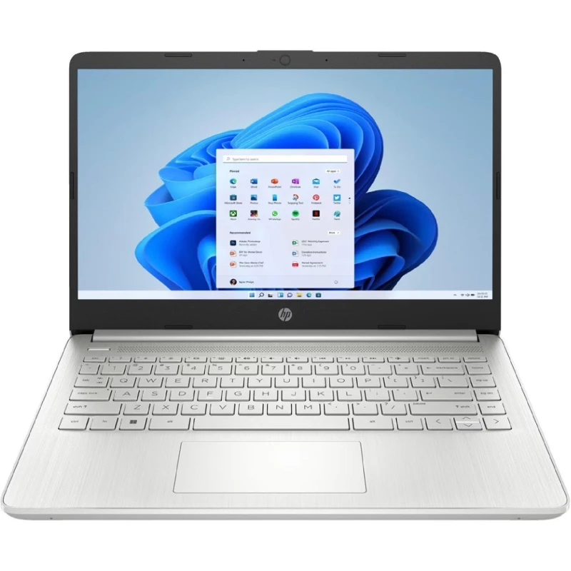 Image of HP 14 Intel i3 8GB 256GB Win 11 Home Silver unisex Case Set