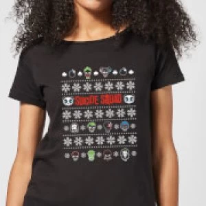 Image of DC Suicide Squad Womens Christmas T-Shirt - Black - 3XL
