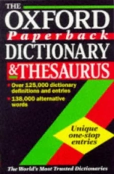 Image of The Oxford Paperback Dictionary and Thesaurus by Julia Elliott Paperback