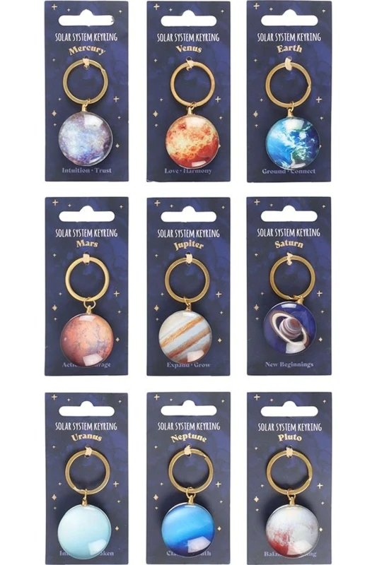Image of Something Different Something Different Solar System Keyring Set (Pack of 36) Multi One Size Unisex 5063574668408