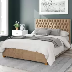 Image of Monroe Firenze Velour Ottoman Bed Frame Champagne