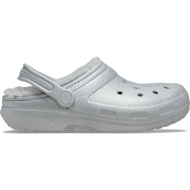 Image of Crocs Clogs Crocs Clsc Fuzz Lined Glitter Gris Unisex 37/38