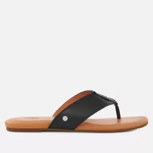 Image of UGG Womens Leather Flip Flops - UK 6