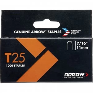 image of Arrow T25 Wiring Staples 11mm Pack of 5000