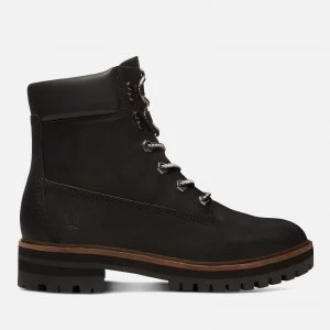 Image of Timberland Womens London Square 6" Leather Lace Up Boots - Jet Black - UK 4 - Black