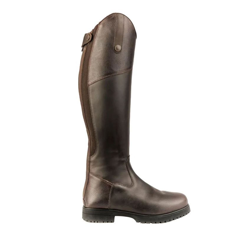 Image of Moretta Womens Ventura Leather Riding Boots in Dark Brown Size: 4 Dark Brown Female 4