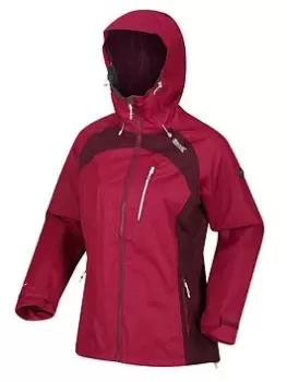 Image of Regatta Highton Stretch II Waterproof Shell Jacket - Dark Burgundy, Dark Burgundy, Size 12, Women