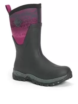 Image of Muck Boots Arctic Sport 2 Mid Wellington Boots - Black/Pink, Size 4, Women