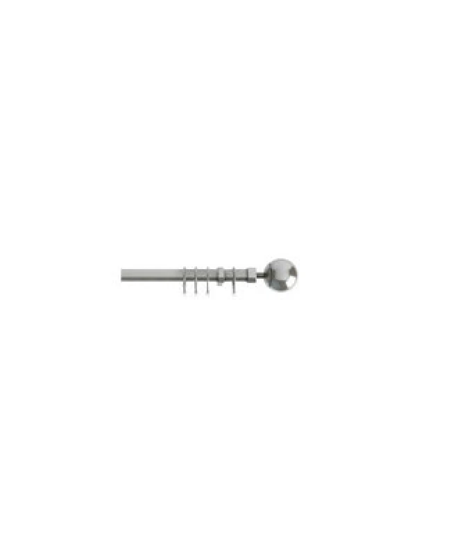 Image of Satin Silver Finesse Extendable Curtain Pole 22-25mm 170Cm - 300Cm