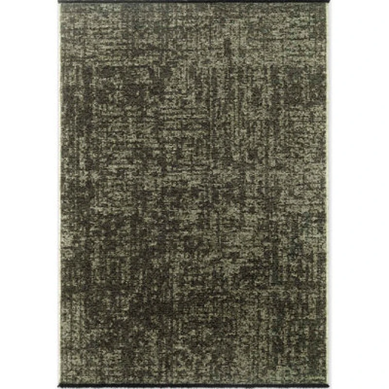 Image of The Rugs Brilliance Prisma Short Pile Rug And Runner Modern Velour Area Rug In Dark Olive