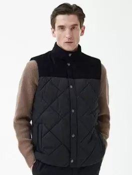 Image of Barbour Elmwood Padded Gilet - Black, Size XL, Men