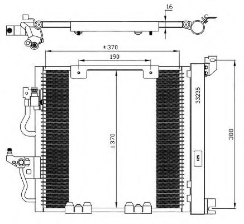 Image of NRF 35598 Condenser with seal ring, with nitrogen filling Aluminium Condenser,air conditioning (448)