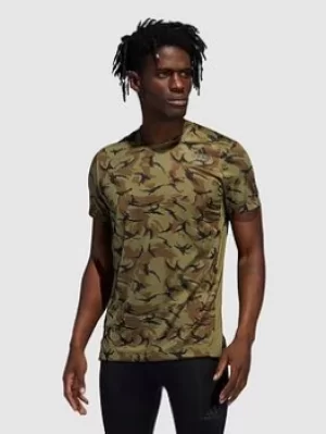 Image of adidas Jungle Camo T-Shirt, Khaki, Size L, Men