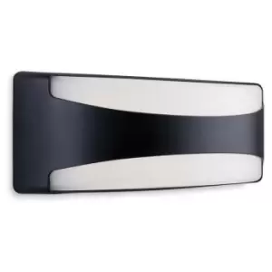 image of Firstlight Santos Outdoor Integrated LED Flush Wall Light Rectangle Black IP65