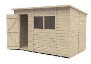Image of Forest Garden 10 x 6ft Pent Overlap Pressure Treated Shed