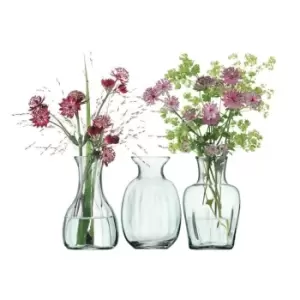 image of LSA Mia Mini Vase Trio - Clear