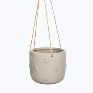 Image of Hanging Cement Planter with Bees