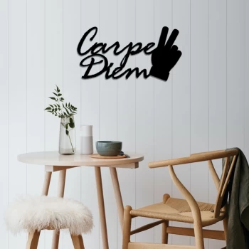 Image of Carpediem 2 - Black Decorative Metal Wall Accessory