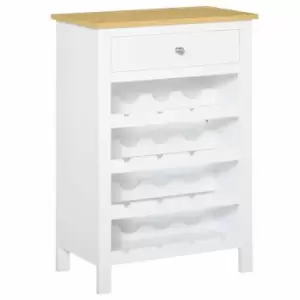 Image of HOMCOM Modern 16-bottle Wine Cabinet Cupboard White