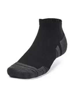 Image of Under Armour Performance Tech 3pk Low Tab Socks - Black, Size L, Men