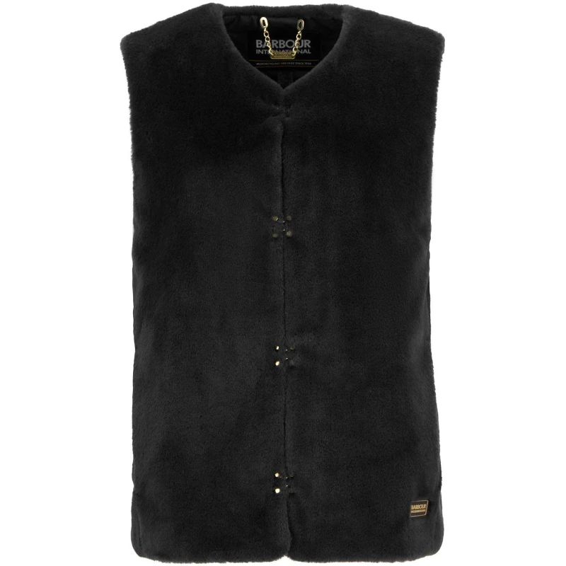 Image of Barbour International Womens Milan Gilet Black female 14 (L)