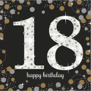 Image of 18th Luncheon Napkins Gold (Pack Of 16)
