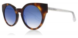 image of McQ MQ0074S Sunglasses Havana / Blue 002 50mm