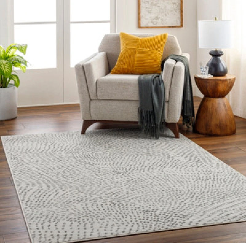 Image of Livabliss Pisa-Modern Grey Charcoal Living Dining Bedroom Rug 200 X 275cm Easy Care, Non Shedding
