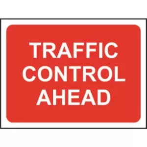 Image of Zintec 1050x750mm Traffic Control Ahead Road Sign (no frame)