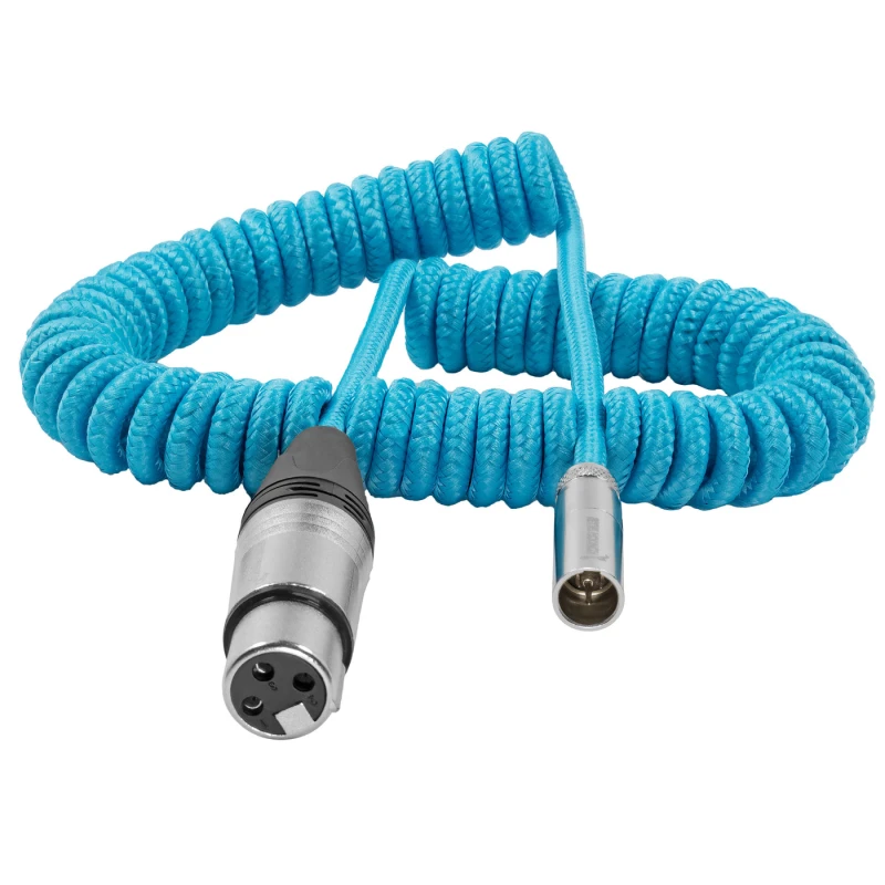 Image of Kondor Blue Coiled Mini XLR to XLR for BMPCC 4K/6K Pro 12 to 24-Inch
