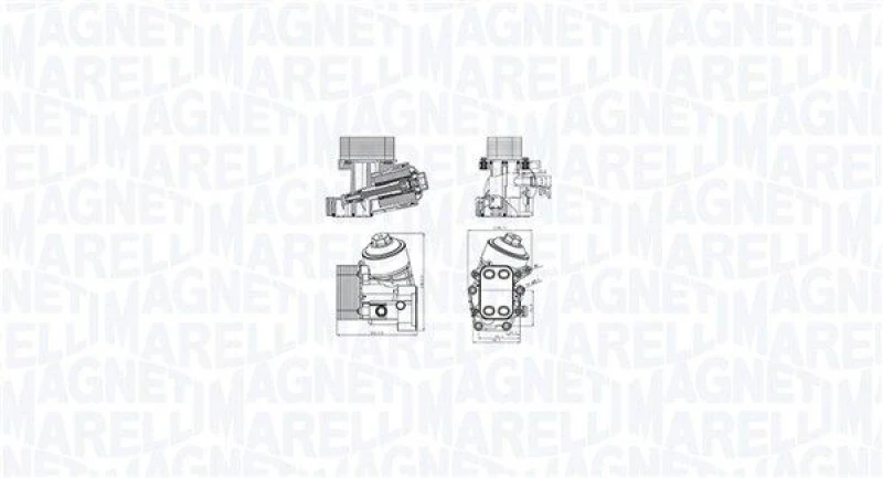 Image of MAGNETI MARELLI Engine oil cooler MAGNETI MARELLI 350300004100
