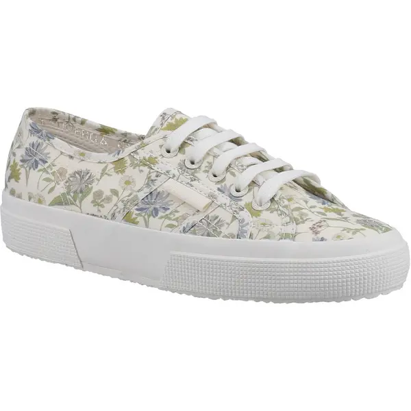 image of Superga Womens 2750 Floral Print Lace Up Trainers Shoes - UK 4