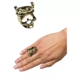 Image of Gothic Skull With Crown Halloween Accessory
